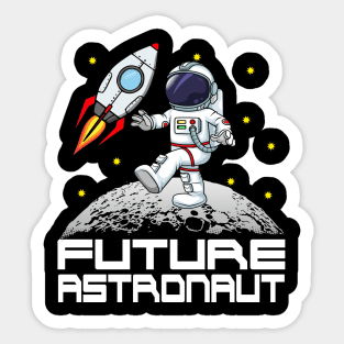 Kids Future Astronaut T Shirt Man On The Moon Astronomy Tee Sticker